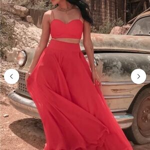 Red lehenga